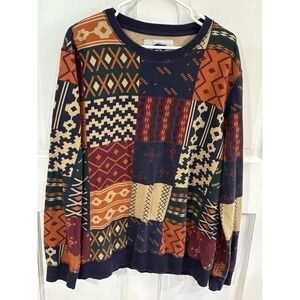 Character Hero Aztec Print Long Sleeve Shirt XL